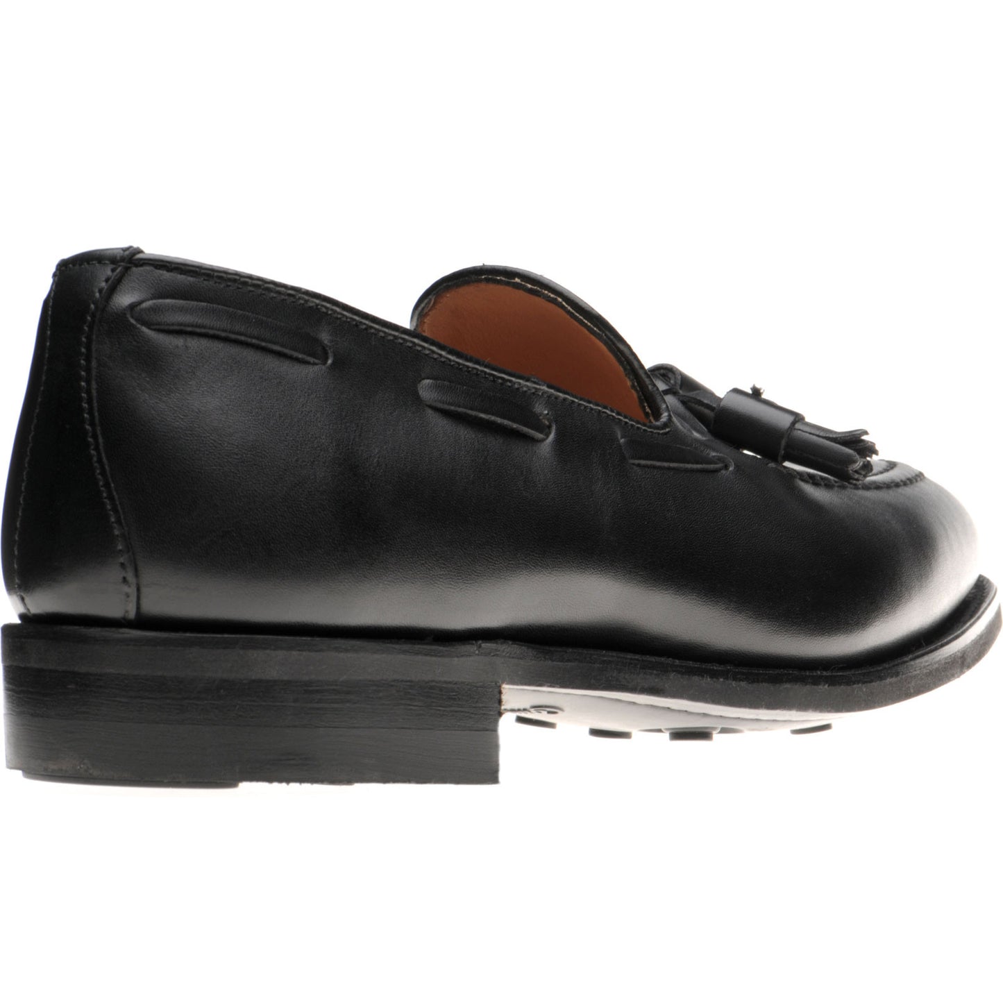 Product image for Herring Fletcher mens rubber-soled tasselled loafers in black calf