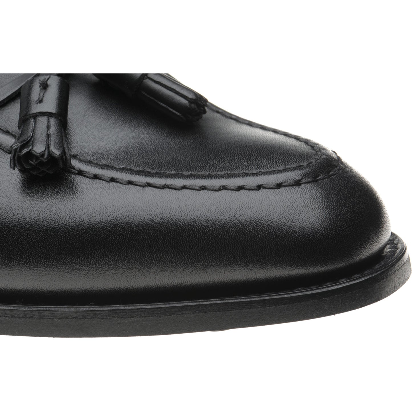 Product image for Herring Fletcher mens rubber-soled tasselled loafers in black calf