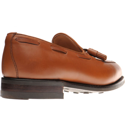 Product image for Herring Fletcher mens rubber-soled tasselled loafers in pecan calf