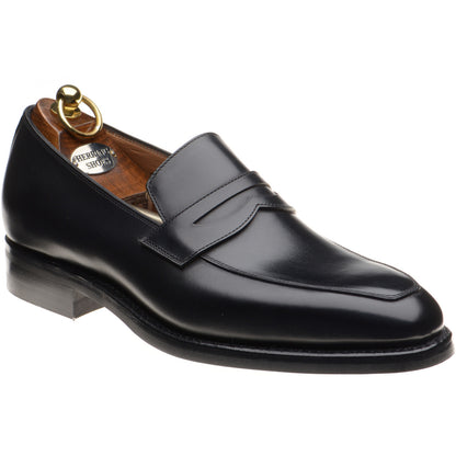 Product image for Herring Fletcher Rubber mens loafers in black calf