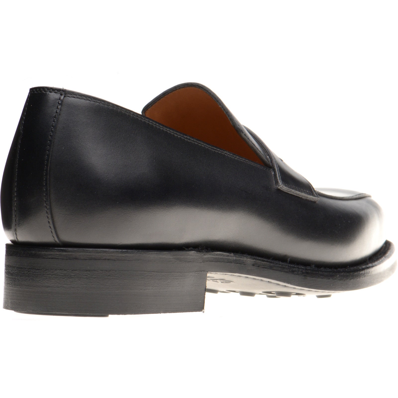 Product image for Herring Fletcher Rubber mens loafers in black calf
