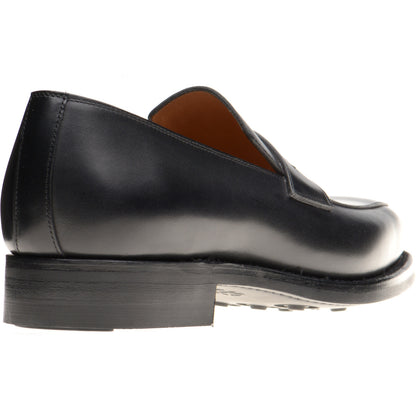 Product image for Herring Fletcher Rubber mens loafers in black calf