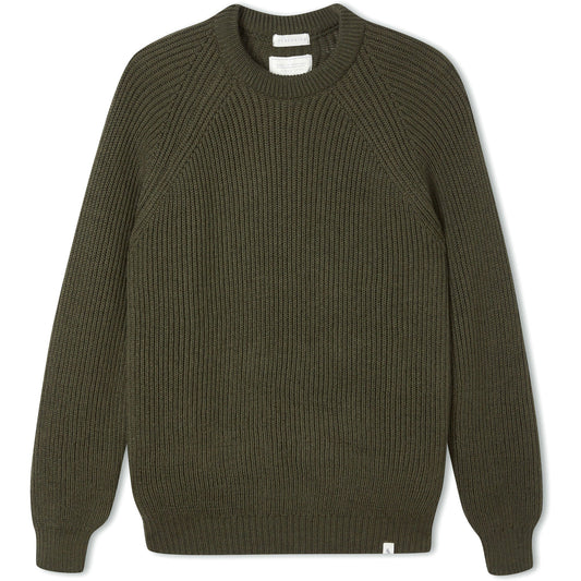 Product image for Herring Ford Crew Jumper by Peregrine in olive