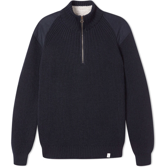 Product image for Herring Foxton Zip Jumper by Peregrine in navy