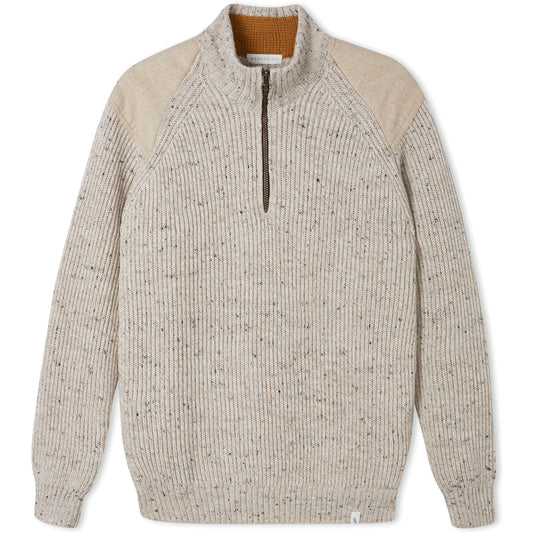 Product image for Herring Foxton Zip Jumper by Peregrine in oatmeal