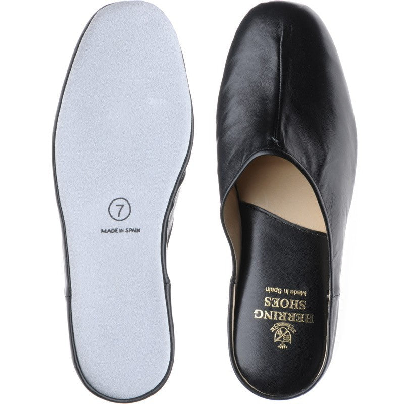 Product image for Herring Gavin mens slippers in black kid (second)