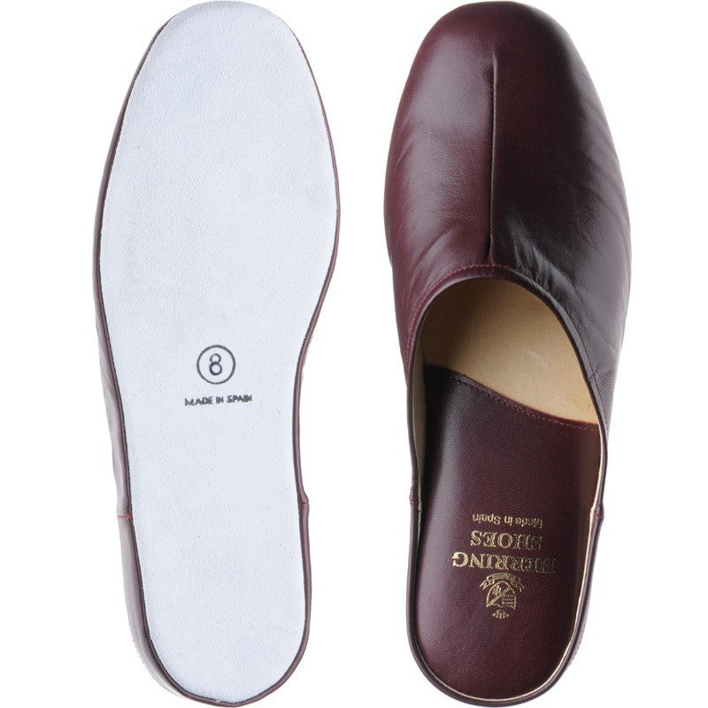 Product image for Herring Gavin mens slippers in burgundy kid (second)