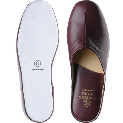 Product image for Herring Gavin mens slippers in burgundy kid (second)