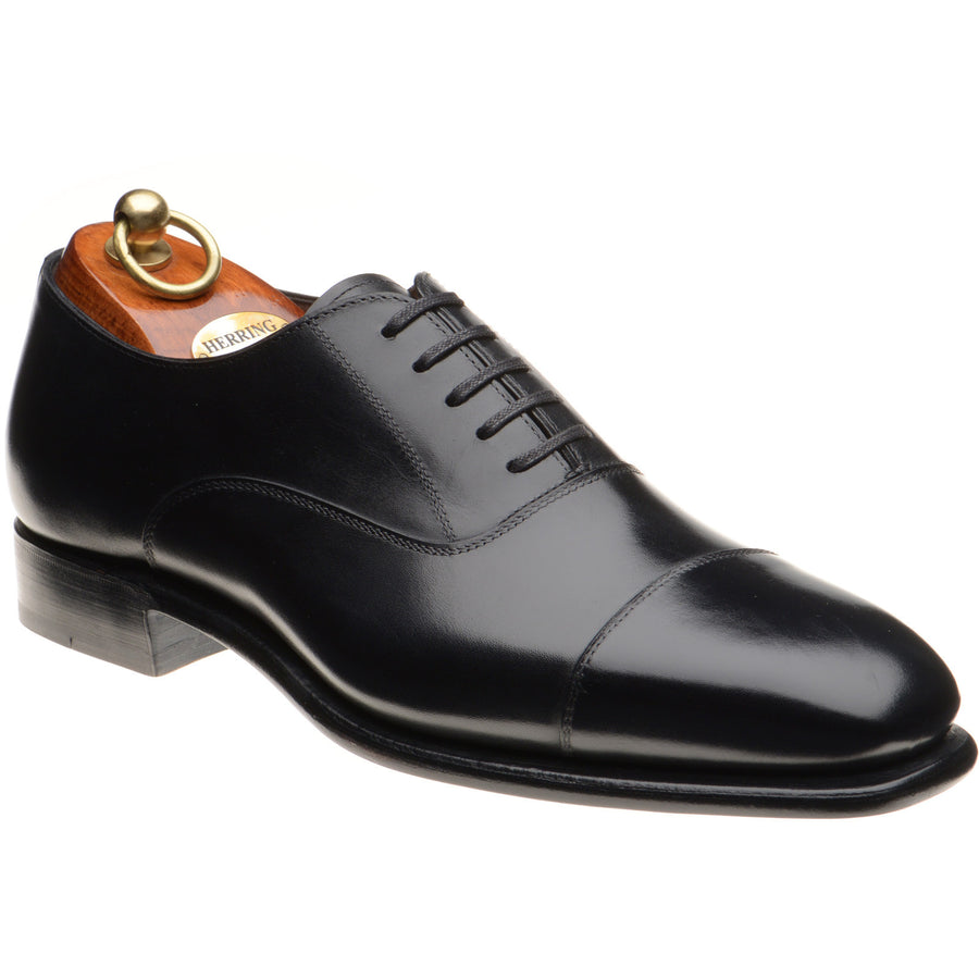 Product image for Herring Geoff mens Oxfords in black calf