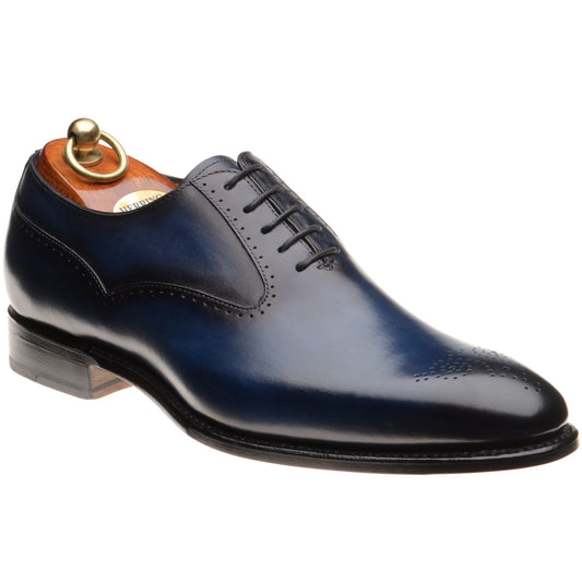 Product image for Herring Gershwin mens semi-brogues in navy calf