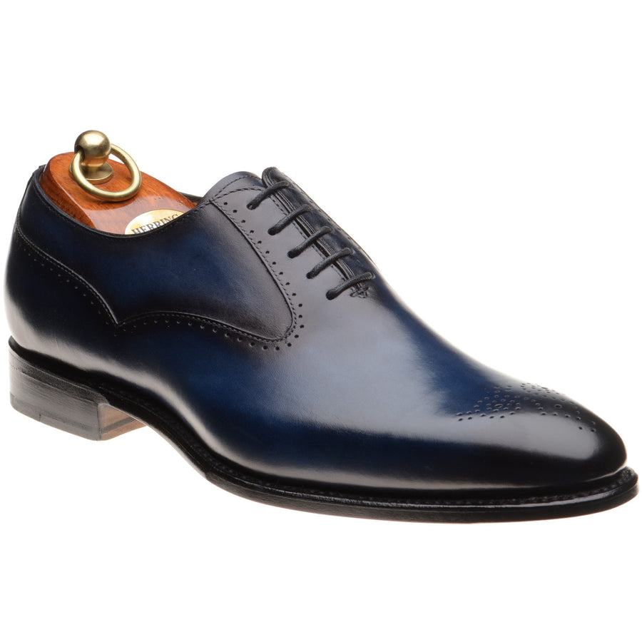 Product image for Herring Gershwin mens semi-brogues in navy calf (second)