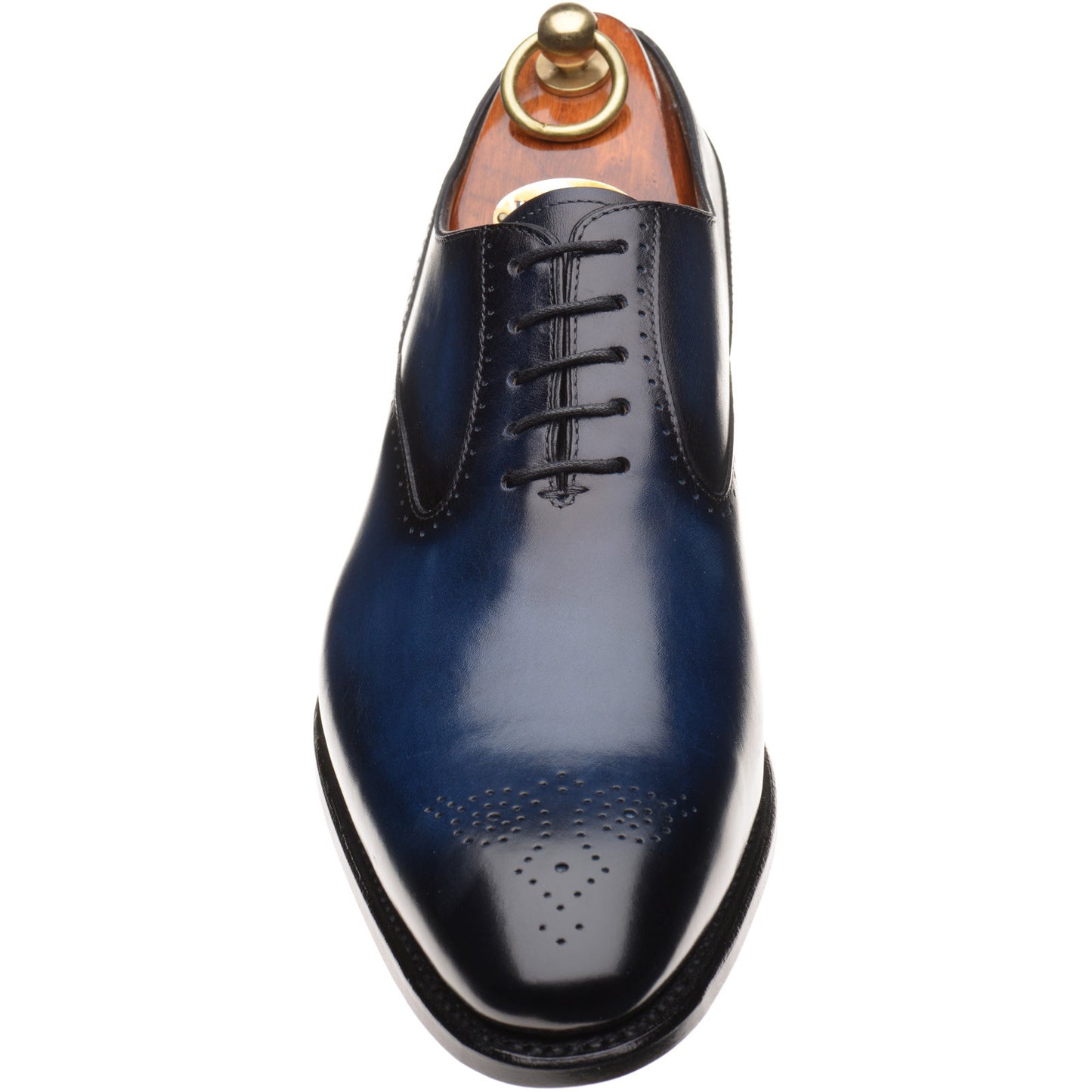 Product image for Herring Gershwin mens semi-brogues in navy calf
