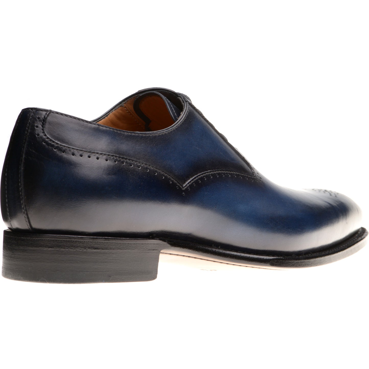 Product image for Herring Gershwin mens semi-brogues in navy calf