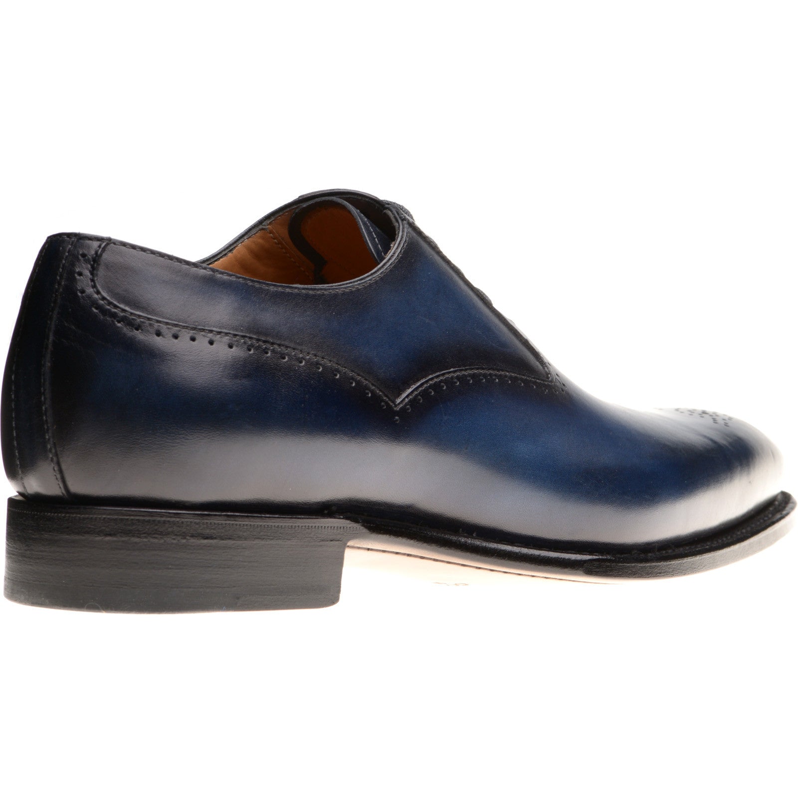 Product image for Herring Gershwin mens semi-brogues in navy calf