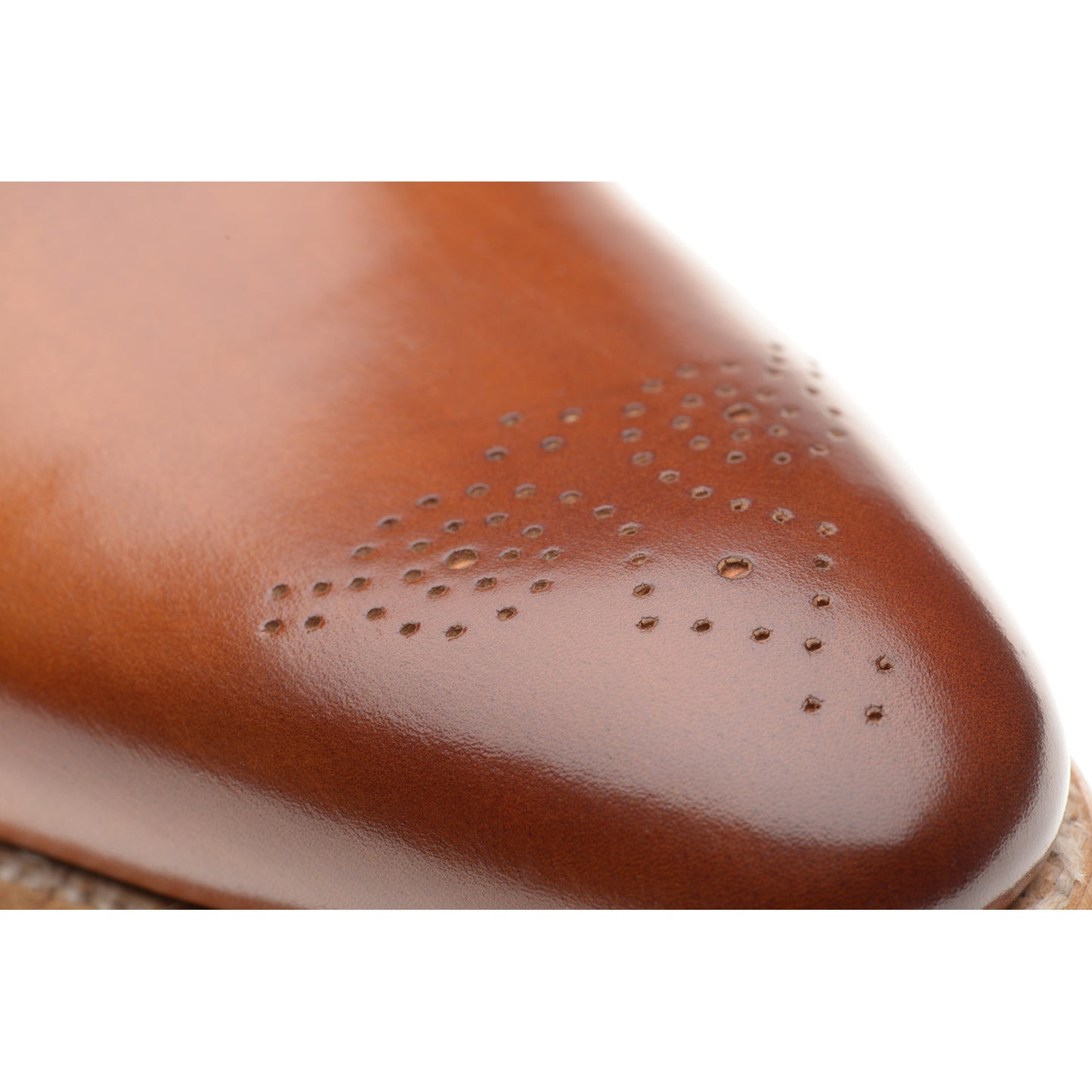 Product image for Herring Gershwin mens semi-brogues in tan calf