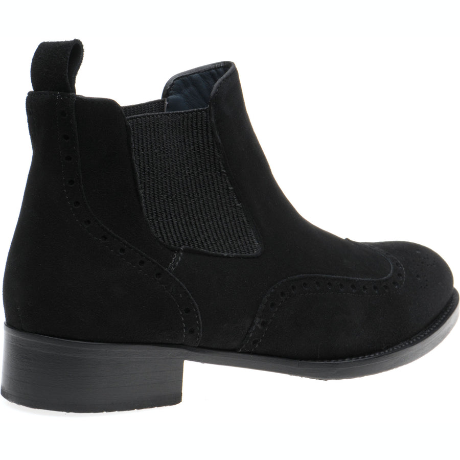 Product image for Herring Giovanna ladies rubber-soled brogue boots in black suede