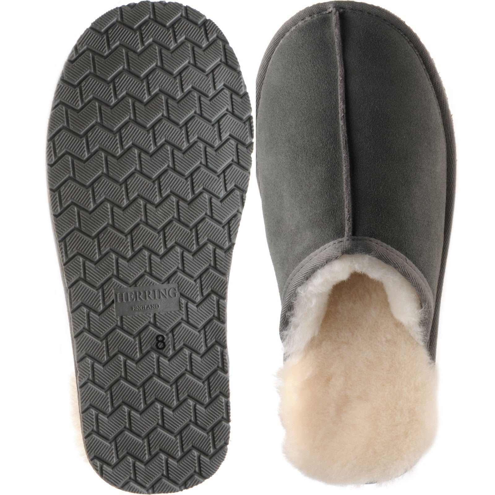 Product image for Herring Glen rubber-soled slippers in grey