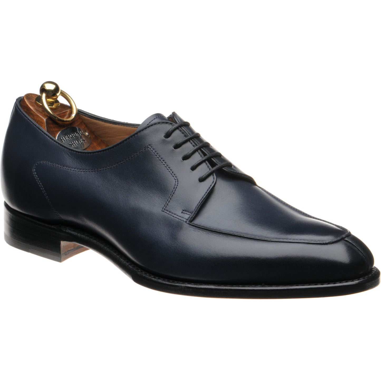 Product image for Herring Godwine mens Derby shoes in navy calf