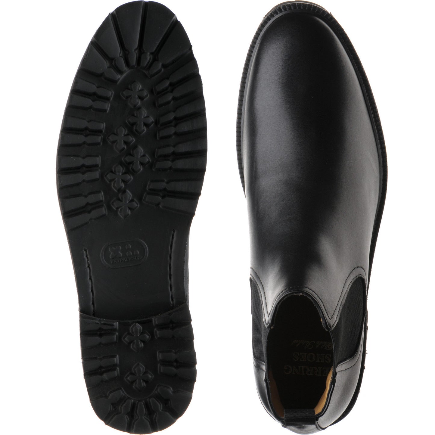 Product image for Herring Grange mens rubber-soled boots in black calf (second)