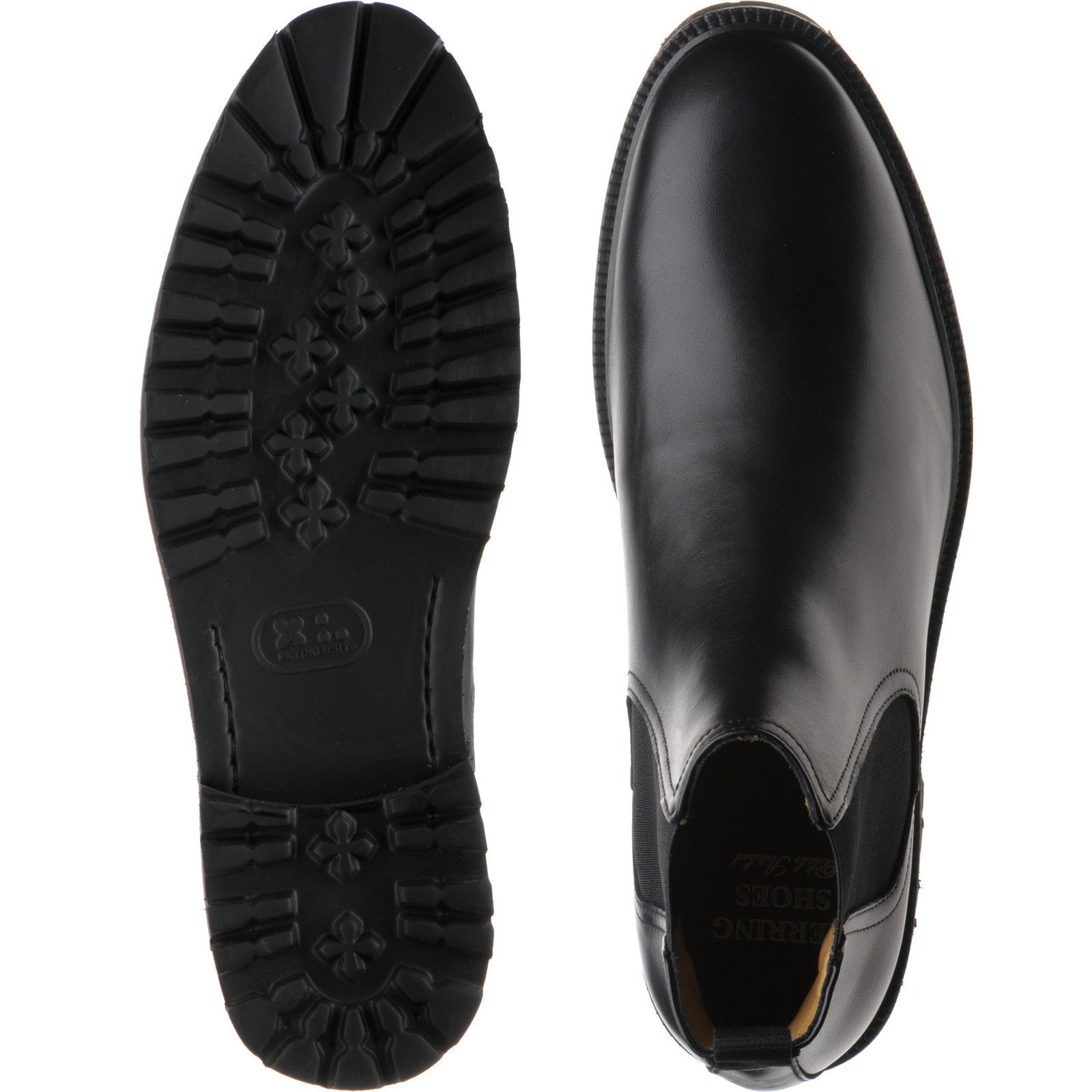 Product image for Herring Grange mens rubber-soled boots in black calf (second)