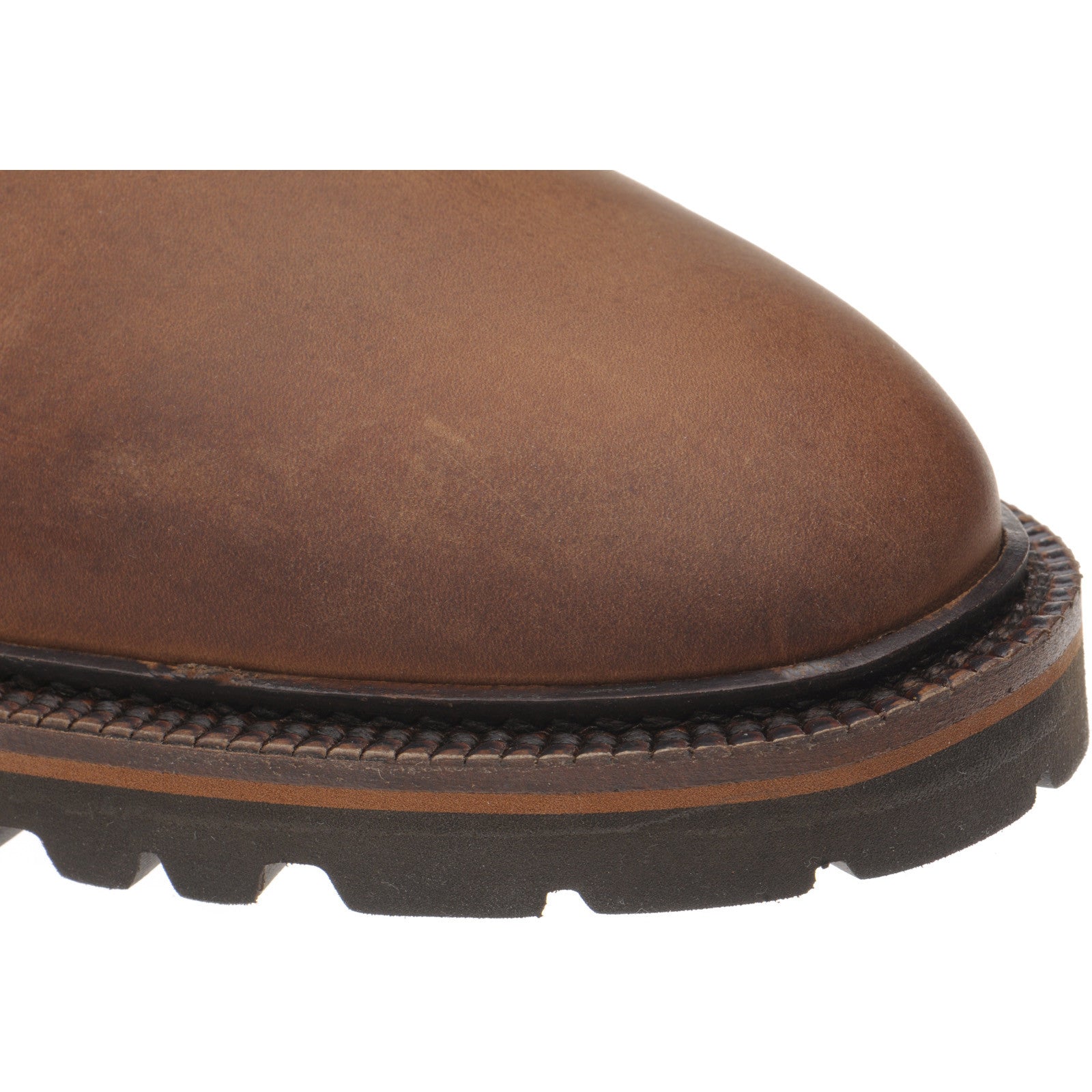 Product image for Herring Grange mens rubber-soled boots in nut brown calf (second)