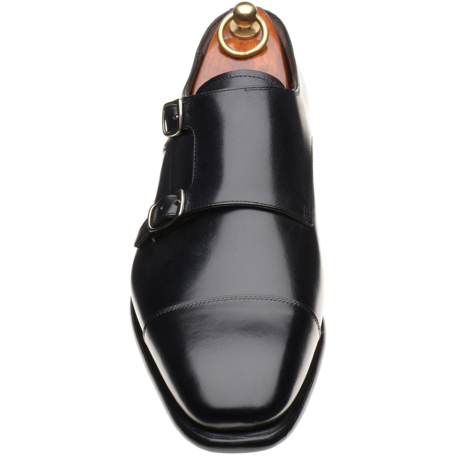 Product image for Herring Grant mens monk shoes in black calf