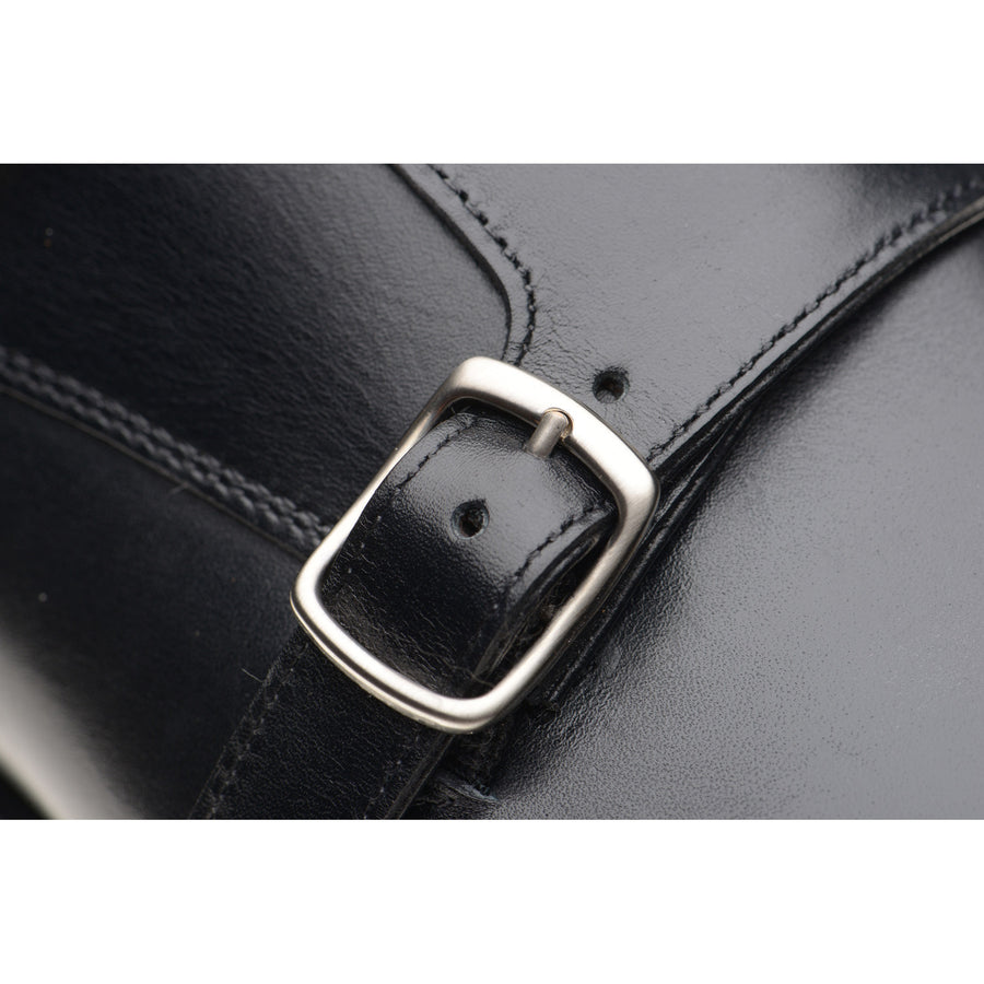 Product image for Herring Grant mens monk shoes in black calf