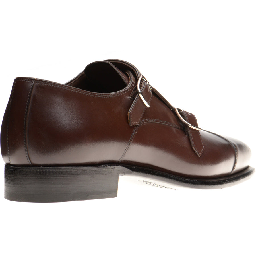 Product image for Herring Grant mens monk shoes in dark brown calf