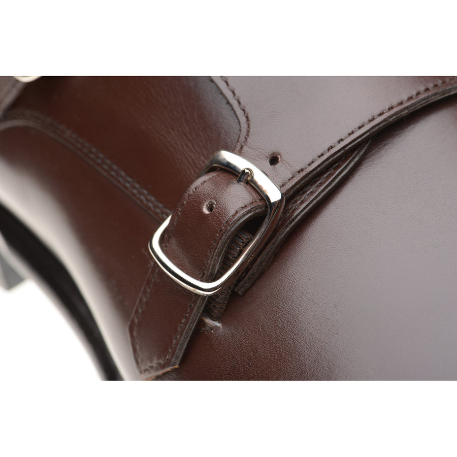 Product image for Herring Grant mens monk shoes in dark brown calf