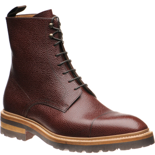 Product image for Herring Grantham Rubber mens rubber-soled boots in burgundy grain
