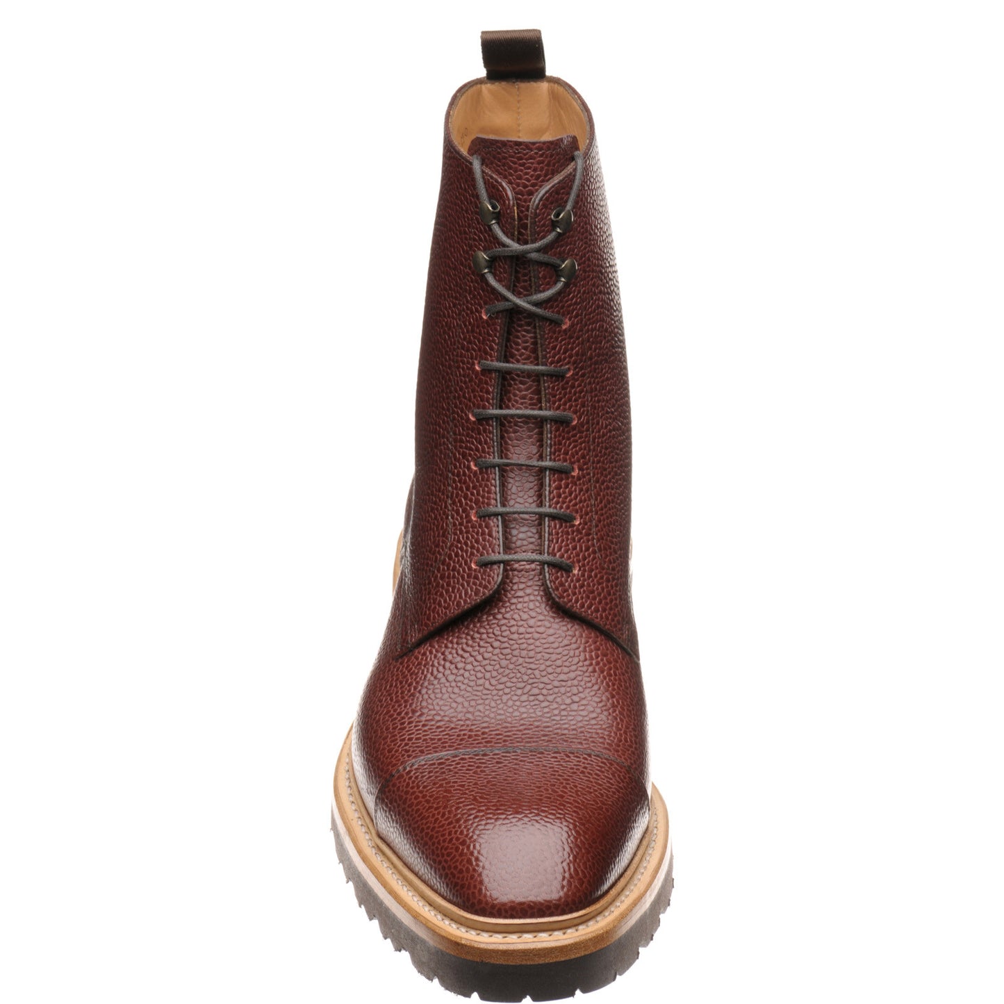 Product image for Herring Grantham Rubber mens rubber-soled boots in burgundy grain