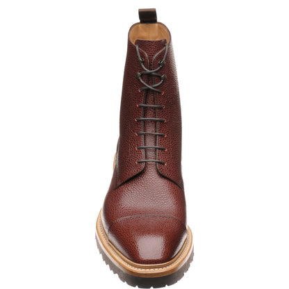 Product image for Herring Grantham Rubber mens rubber-soled boots in burgundy grain