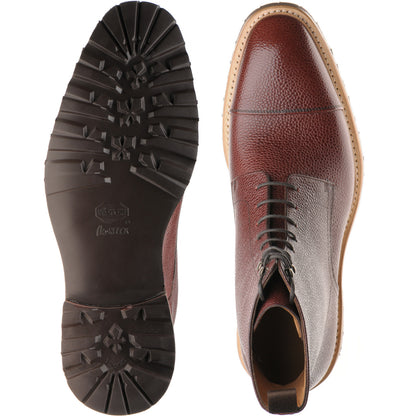 Product image for Herring Grantham Rubber mens rubber-soled boots in burgundy grain