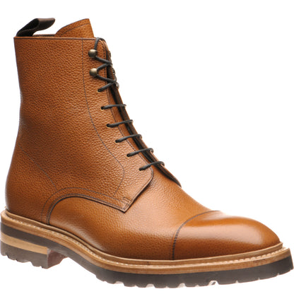Product image for Herring Grantham Rubber mens rubber-soled boots in tan grain