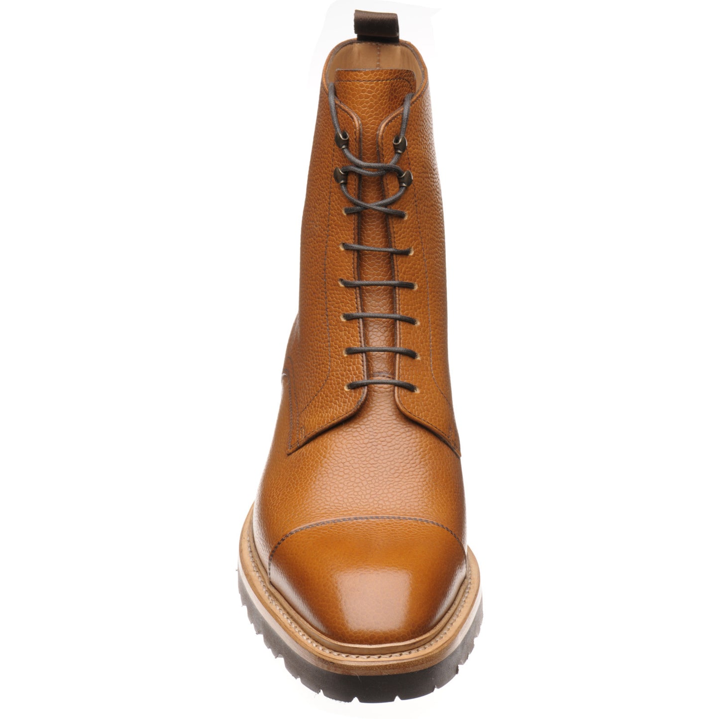 Product image for Herring Grantham Rubber mens rubber-soled boots in tan grain