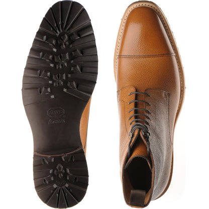 Product image for Herring Grantham Rubber mens rubber-soled boots in tan grain