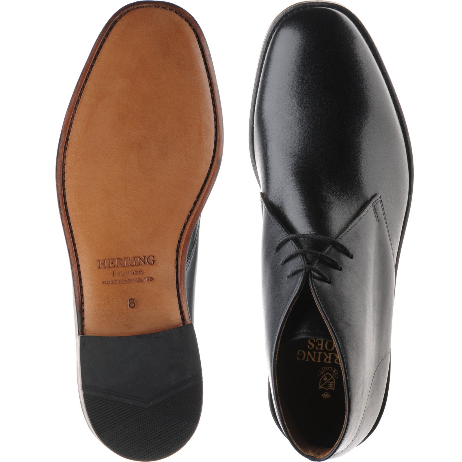 Product image for Herring Grays mens Chukka boots in black calf (second)