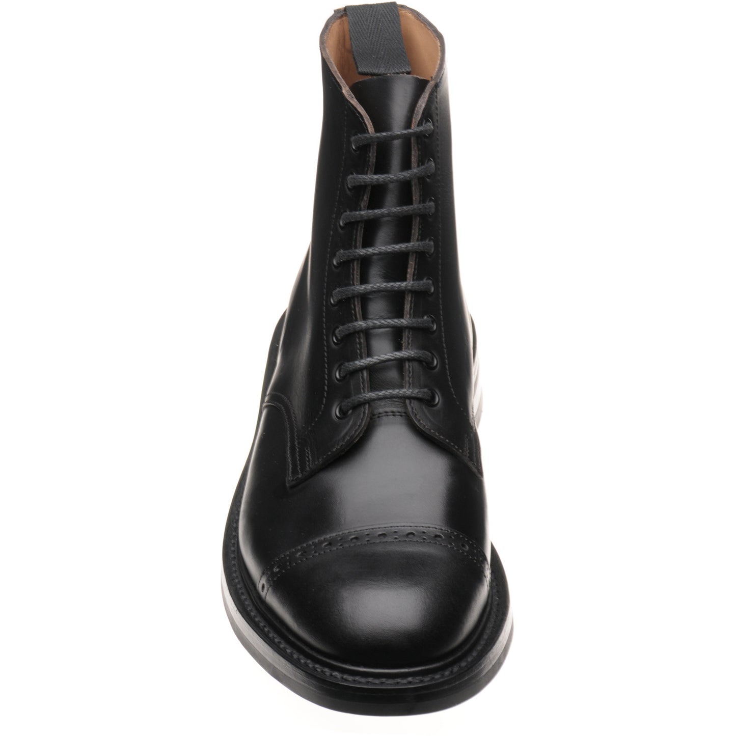 Product image for Herring Gregory Horween mens rubber-soled boots in black chromexcel