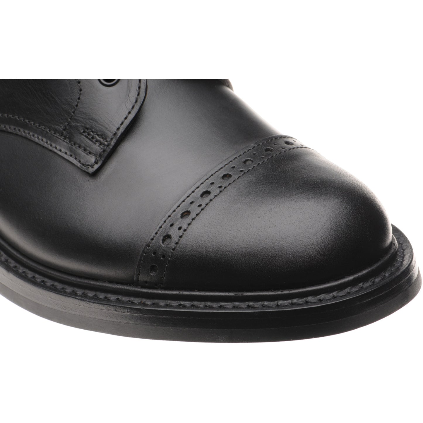 Product image for Herring Gregory Horween mens rubber-soled boots in black chromexcel