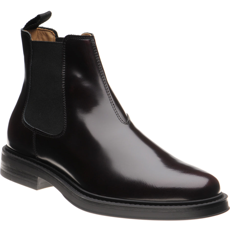 Product image for Herring Guards mens rubber-soled Chelsea boots in burgundy polished (second)