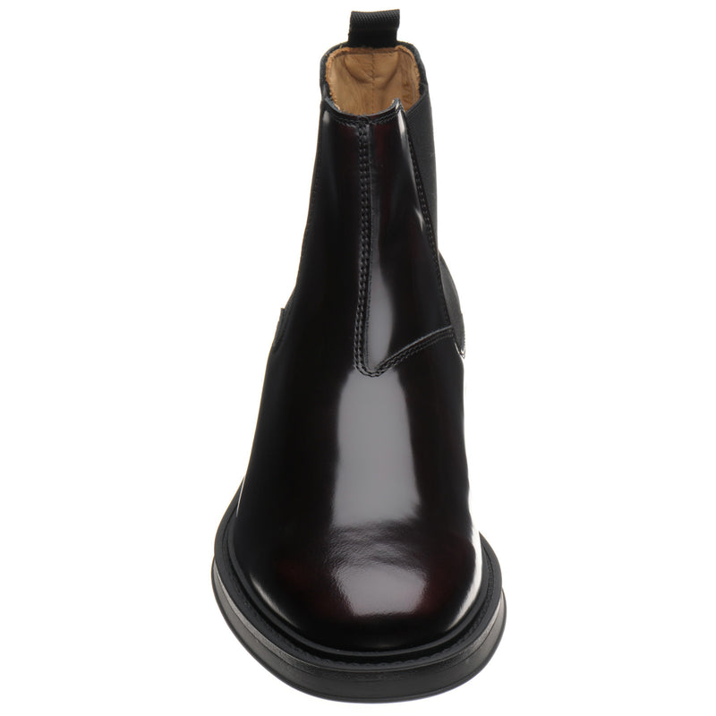Product image for Herring Guards mens rubber-soled Chelsea boots in burgundy polished (second)