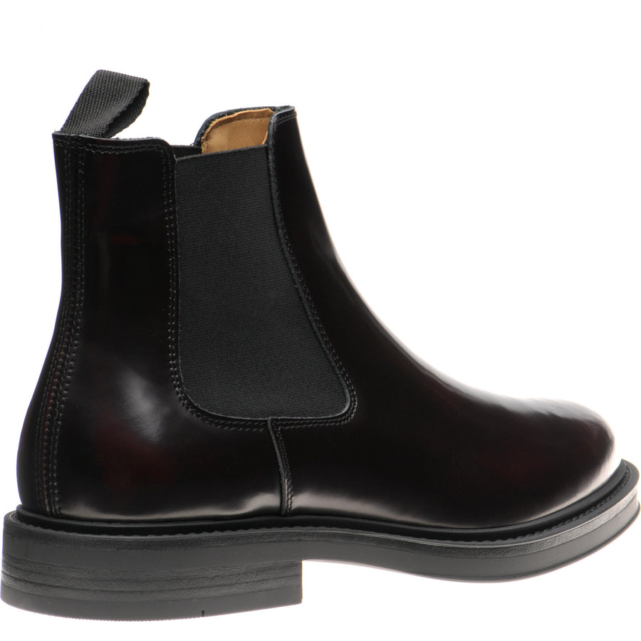 Product image for Herring Guards mens rubber-soled Chelsea boots in burgundy polished (second)