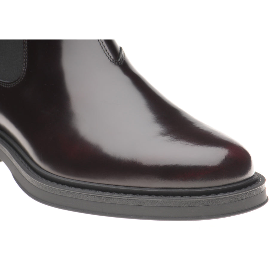 Product image for Herring Guards mens rubber-soled Chelsea boots in burgundy polished (second)