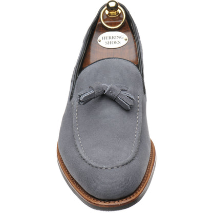Product image for Herring Guildford mens hybrid-soled tasselled loafers in pebble grey
