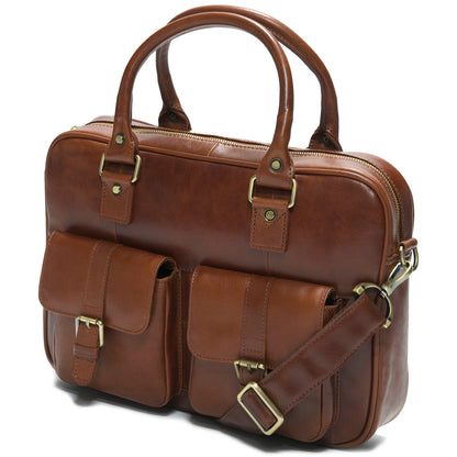 Product image for Herring Harlesden Briefcase in dark chestnut