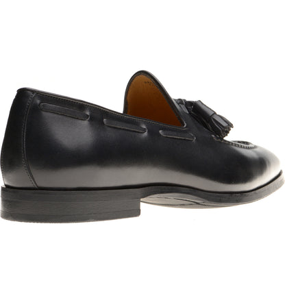 Product image for Herring Harry mens rubber-soled tasselled loafers in black calf