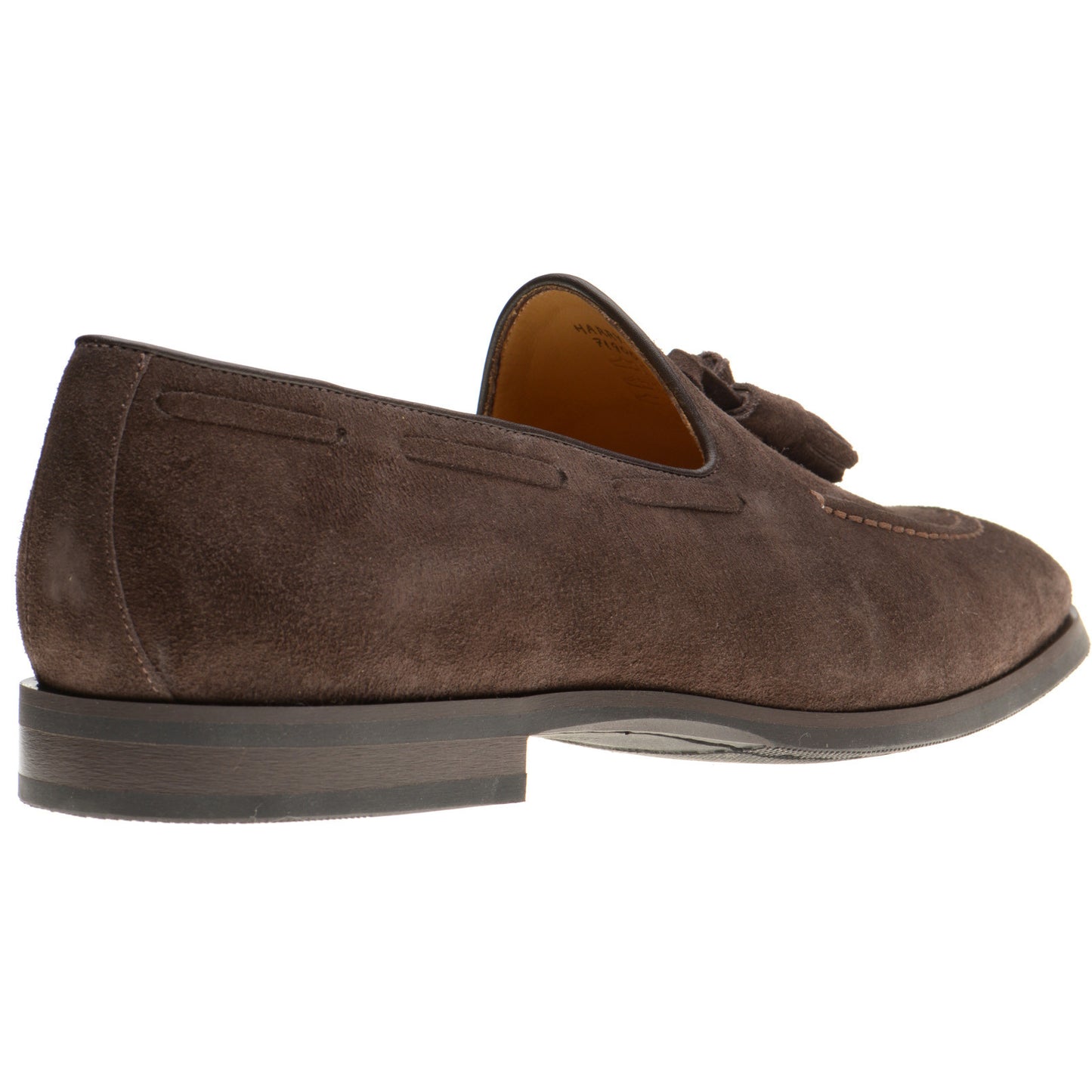 Product image for Herring Harry mens rubber-soled tasselled loafers in brown suede