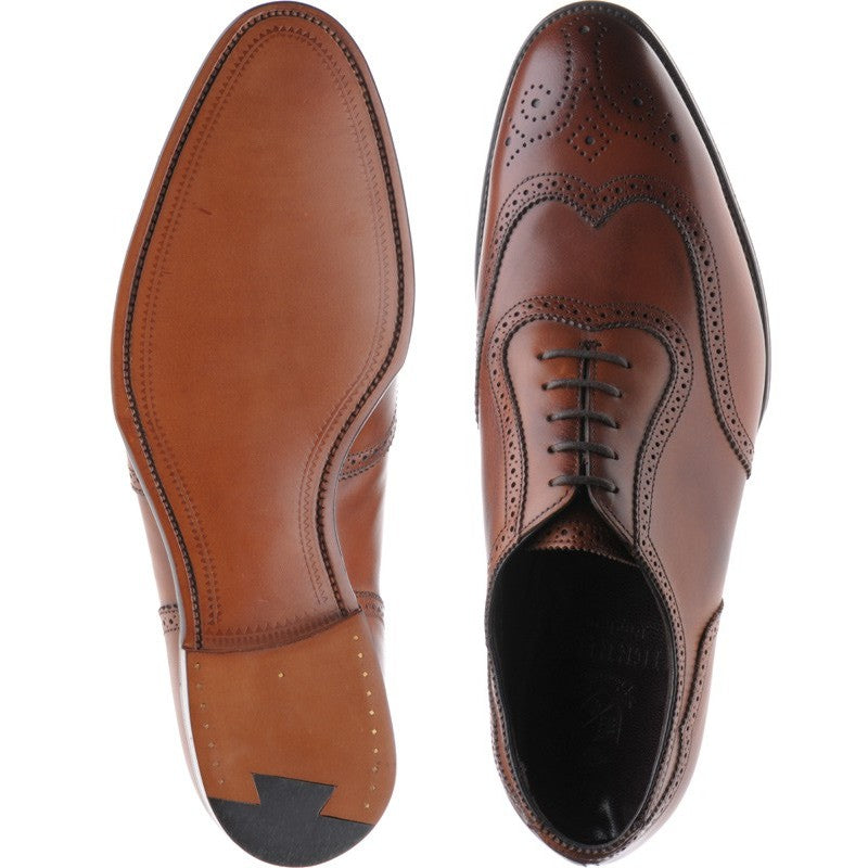 Product image for Herring Henry II mens brogues in chestnut calf (second)