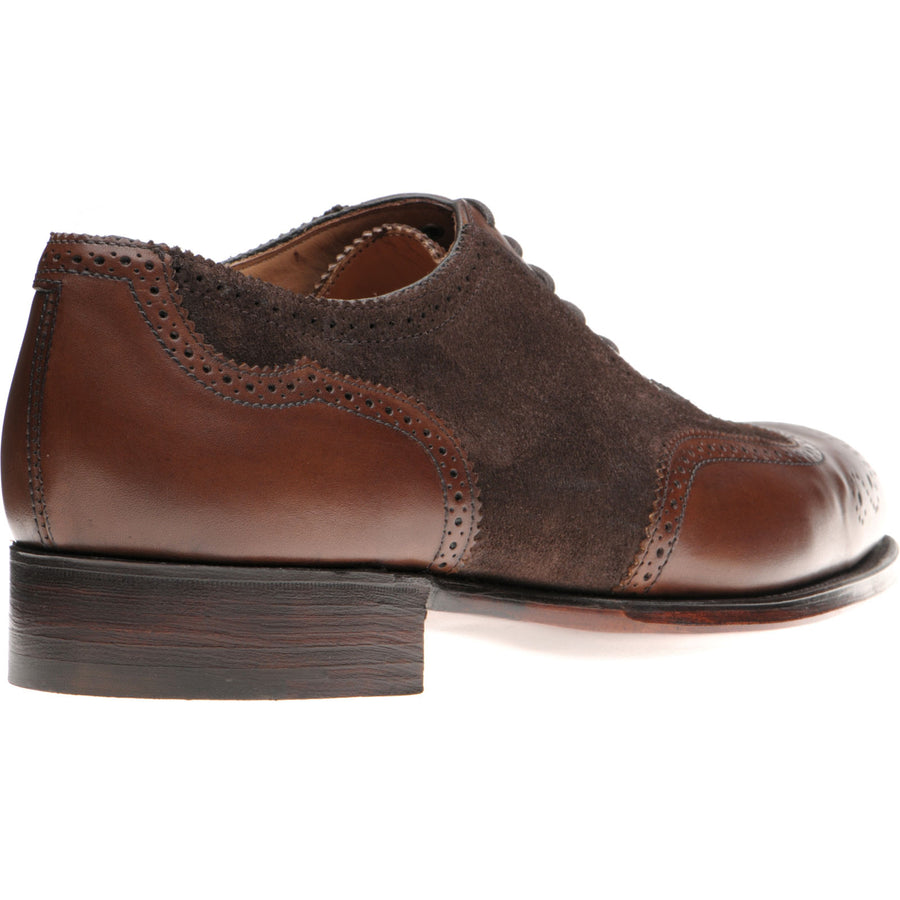 Product image for Herring Henry II mens brogues in espresso calf and brown suede (second)