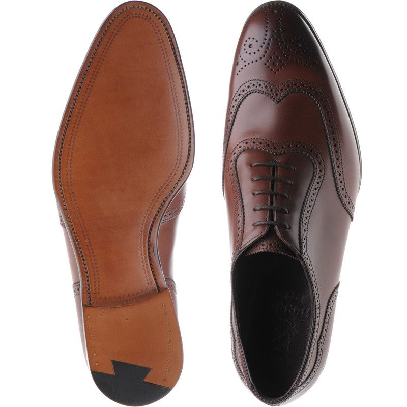 Product image for Herring Henry II mens brogues in mahogany calf (second)